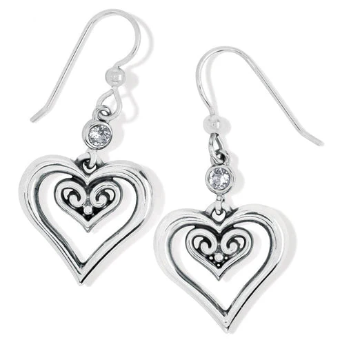 Alcazar Duet Heart French Wire Earrings - Image 3