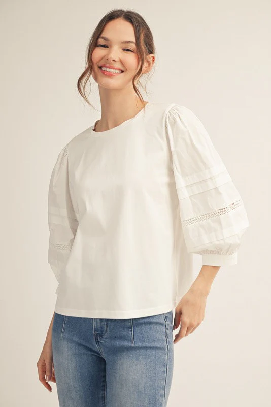 Alice 3/4 Sleeves Solid Top - Image 15