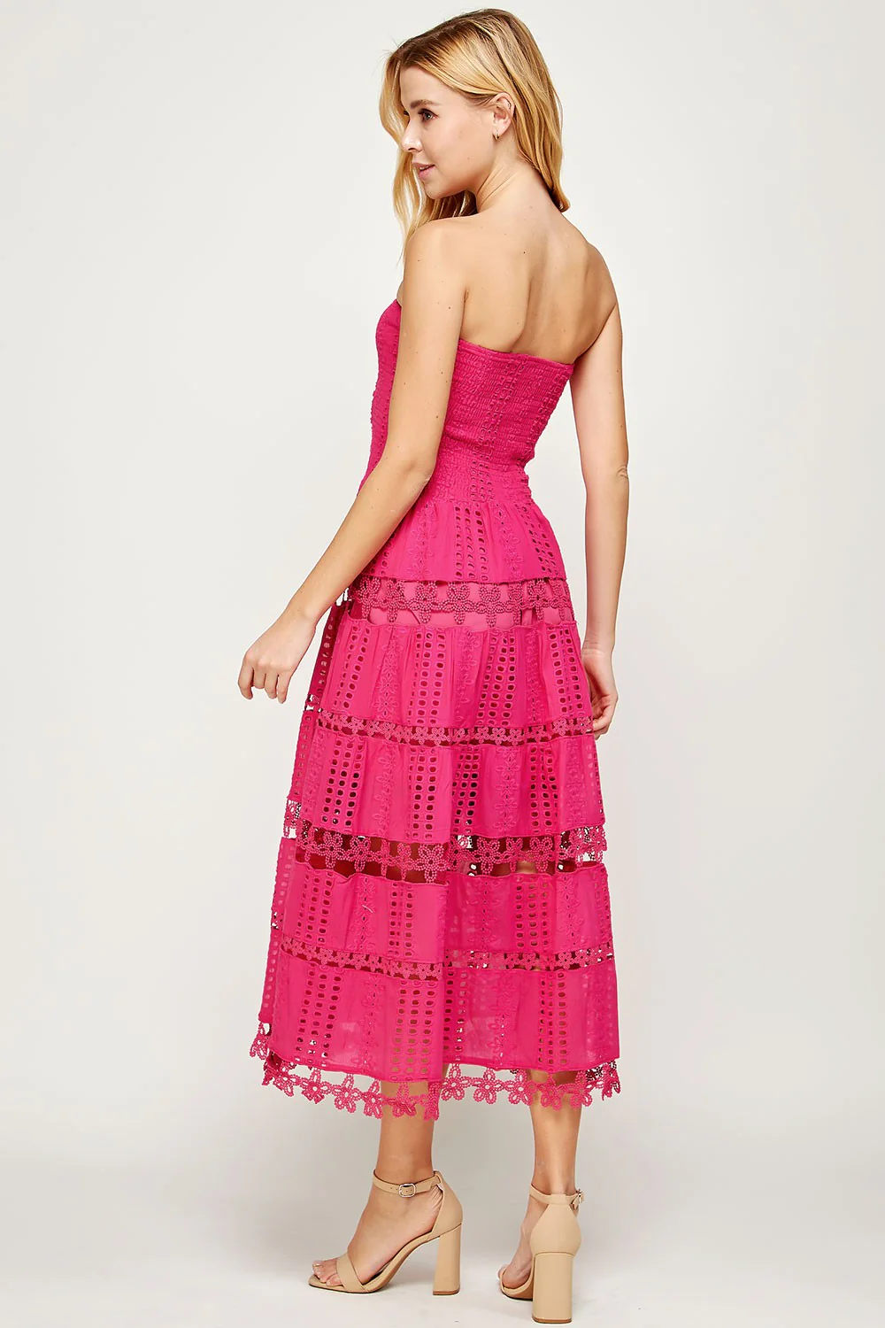 Alice Eyelet Lace Tube Dress - Image 3