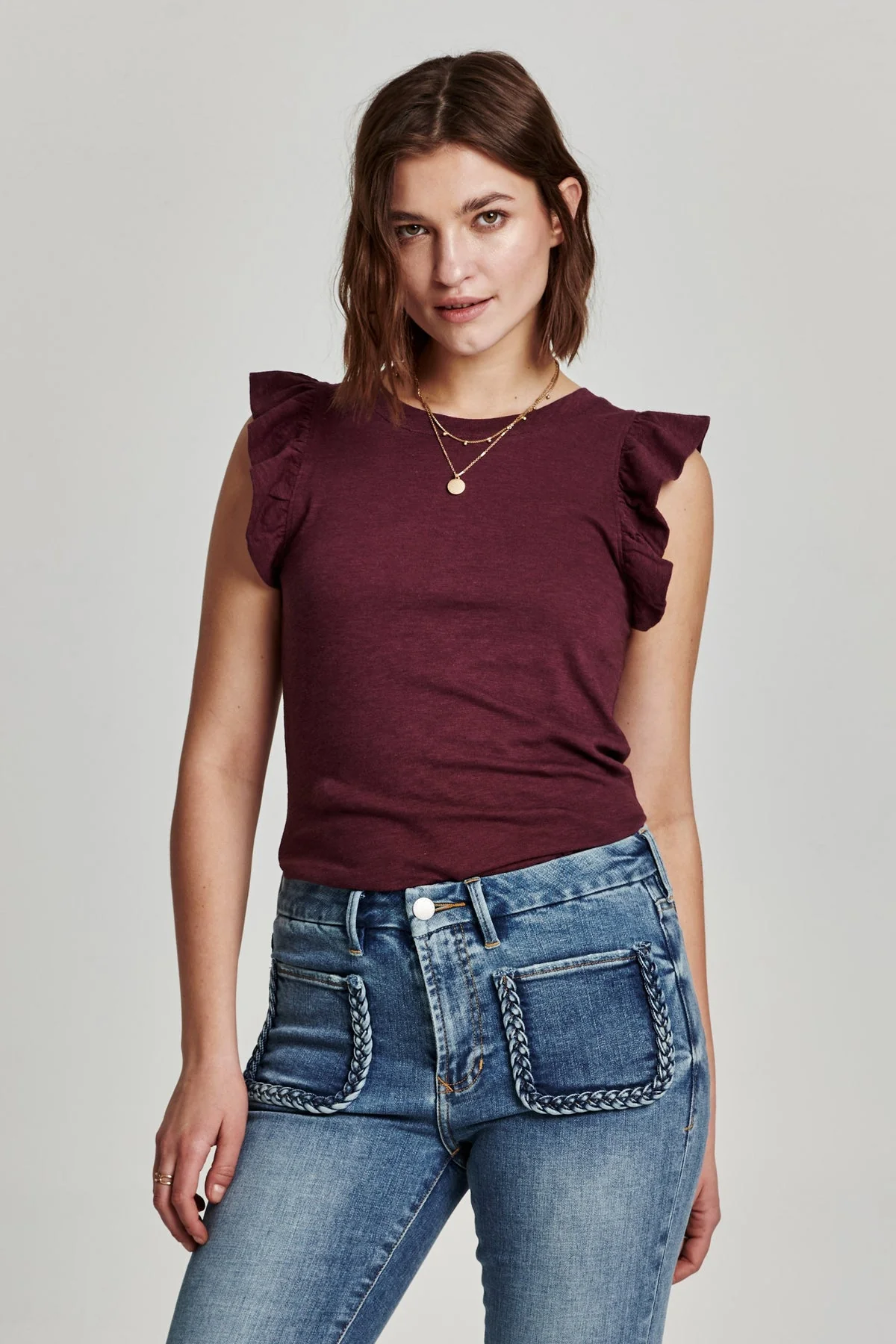 Alice North Ruffle Trimmed Top