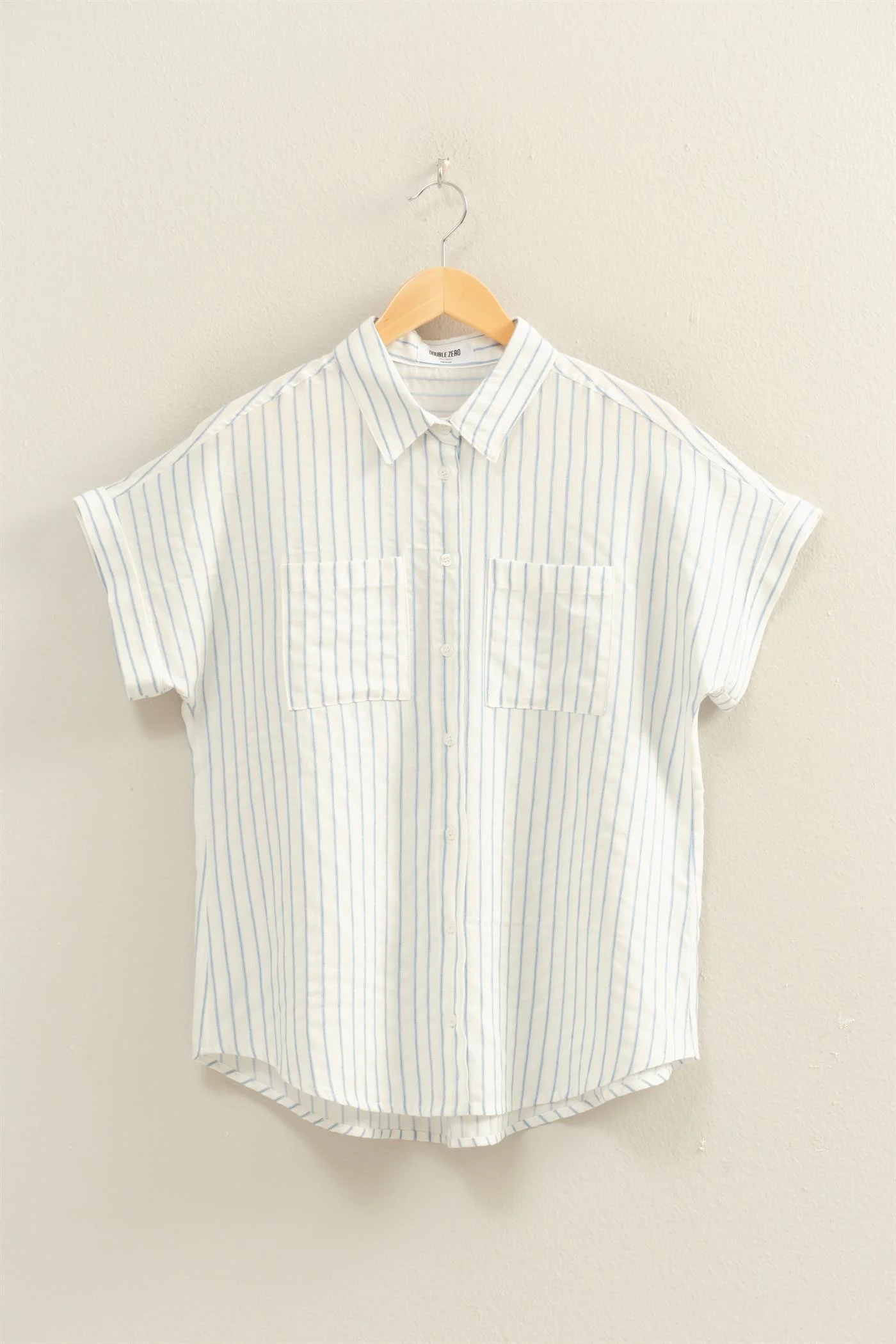 Alma Striped Button-up Dolman Sleeve Shirt - Image 4