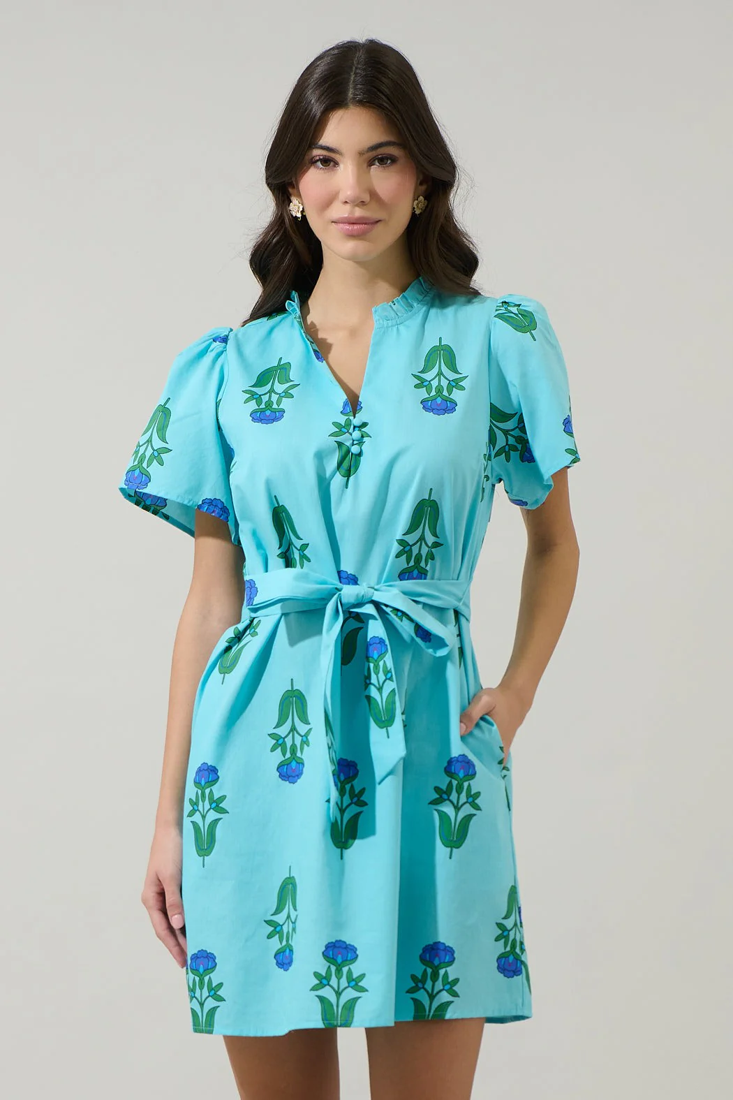 Amena Floral Ema Shift Mini Dress