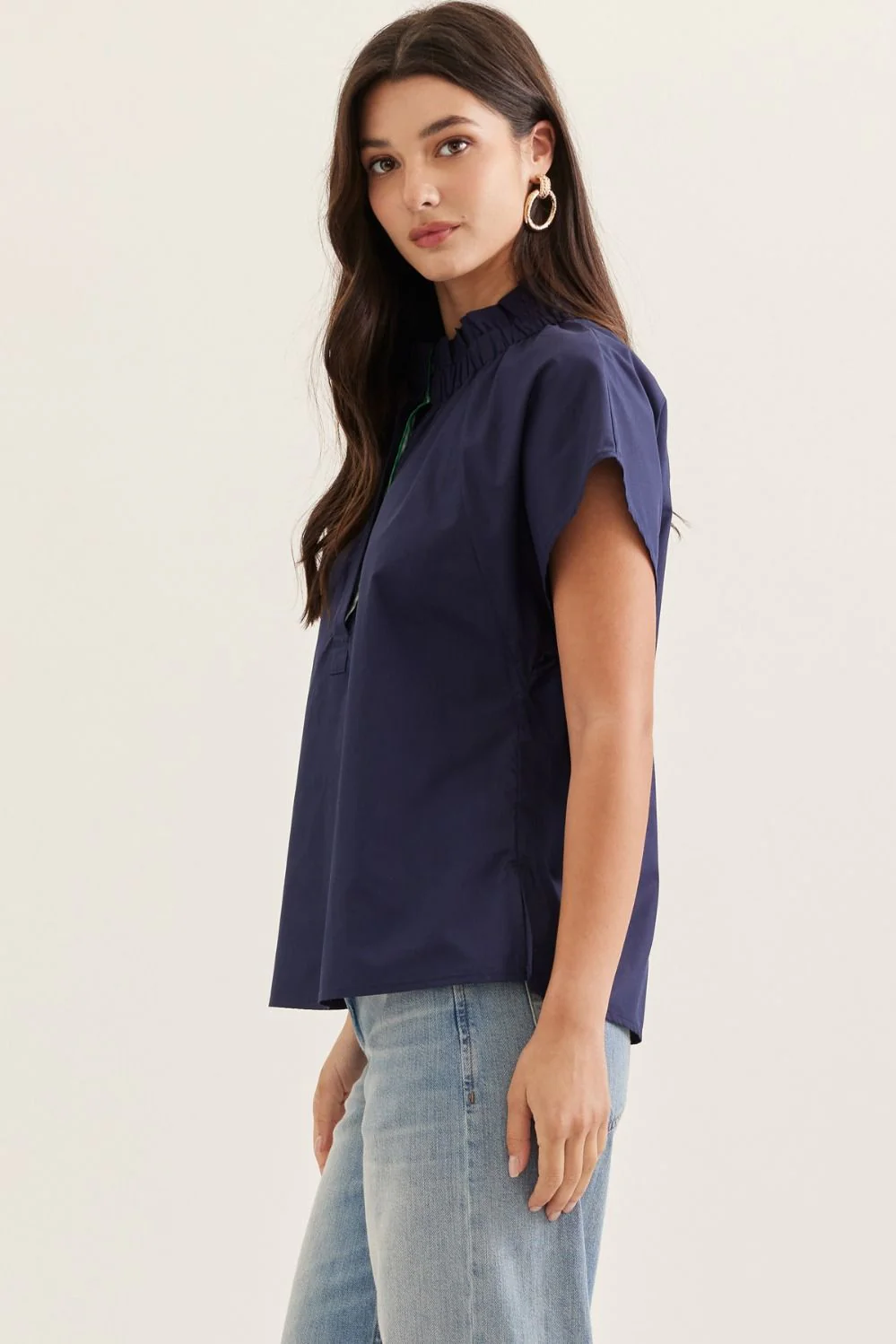 Amiyah Solid Cap Sleeve Top - Image 7