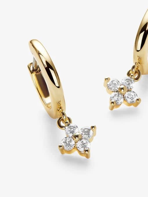 Angela Huggie Hoop Earrings - Image 2