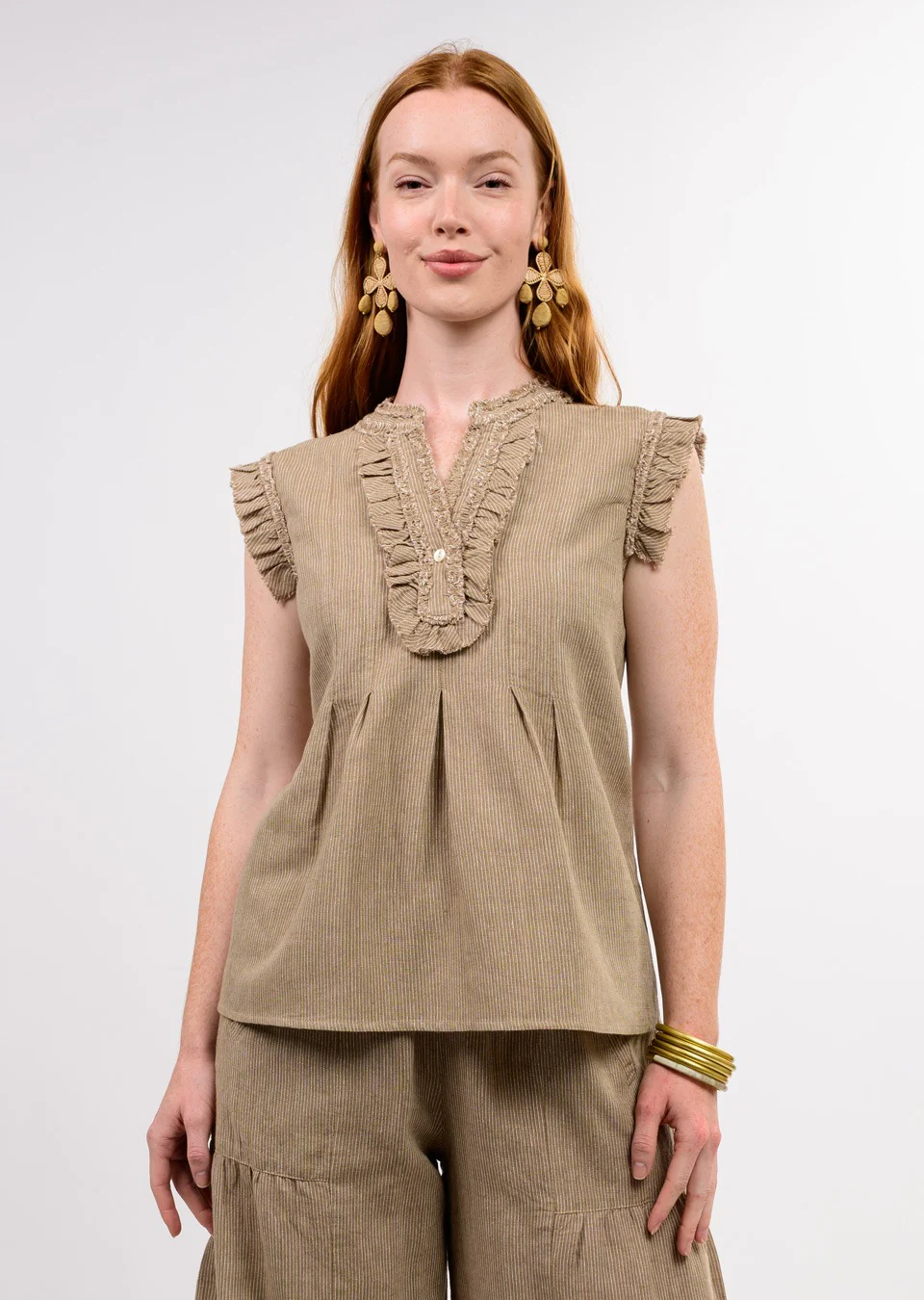 Angela Striped Ruffle Top - Image 6