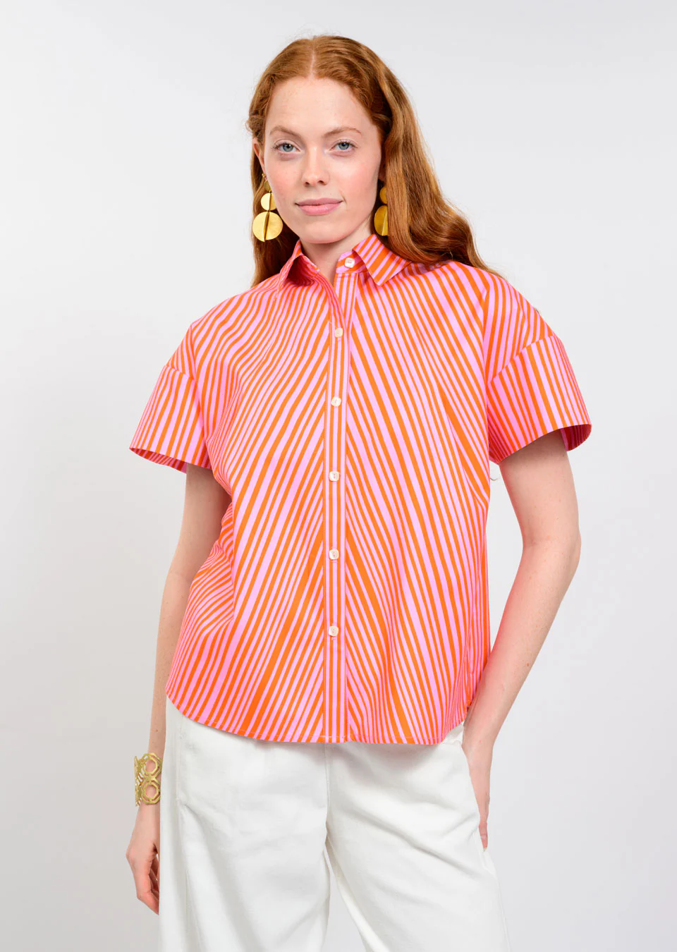 Angela Tucked Swing Shirt