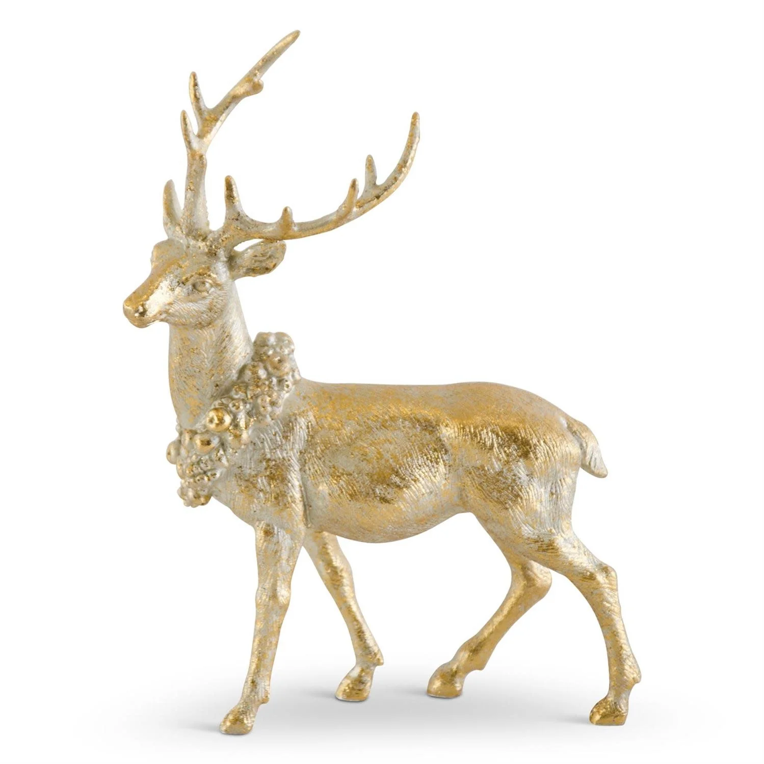 Antique Gold Resin Deer - Image 3