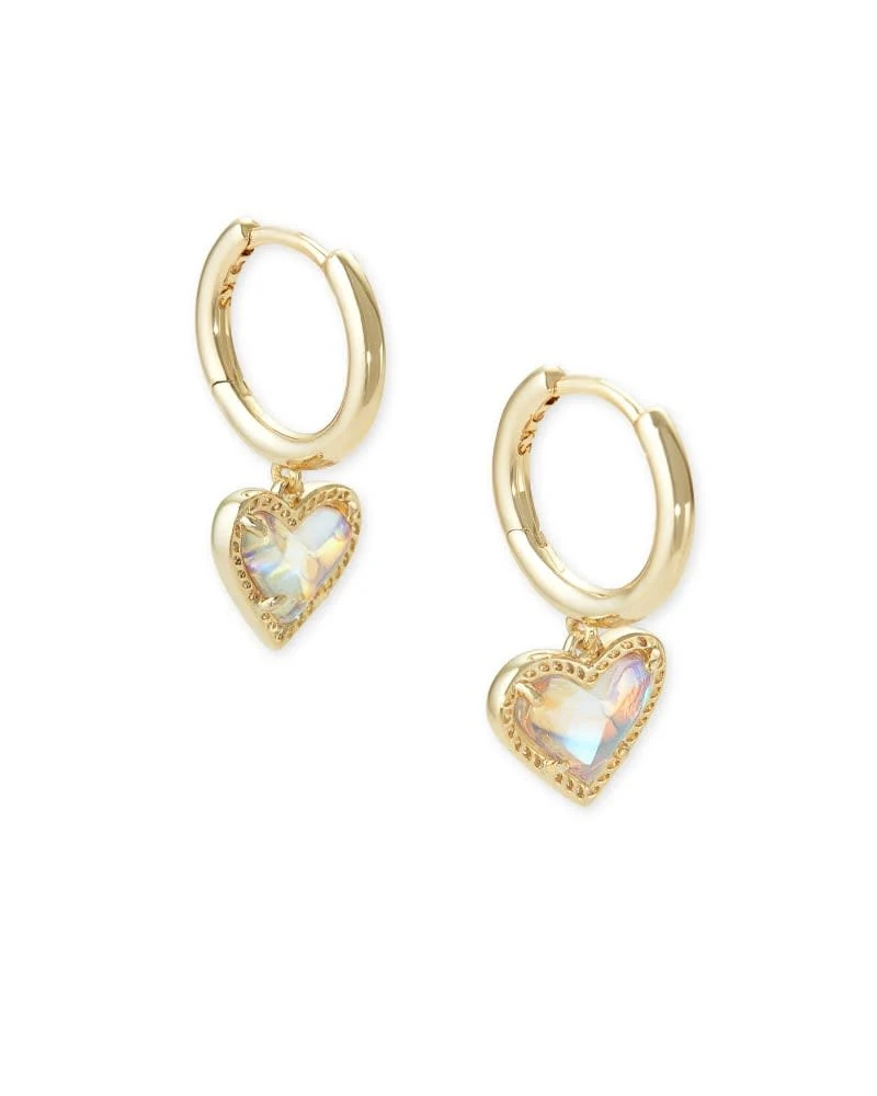 Ari Heart Huggie Earrings - Image 4