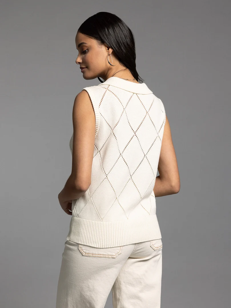 Aria Collared Sleeveless Knit Top - Image 14