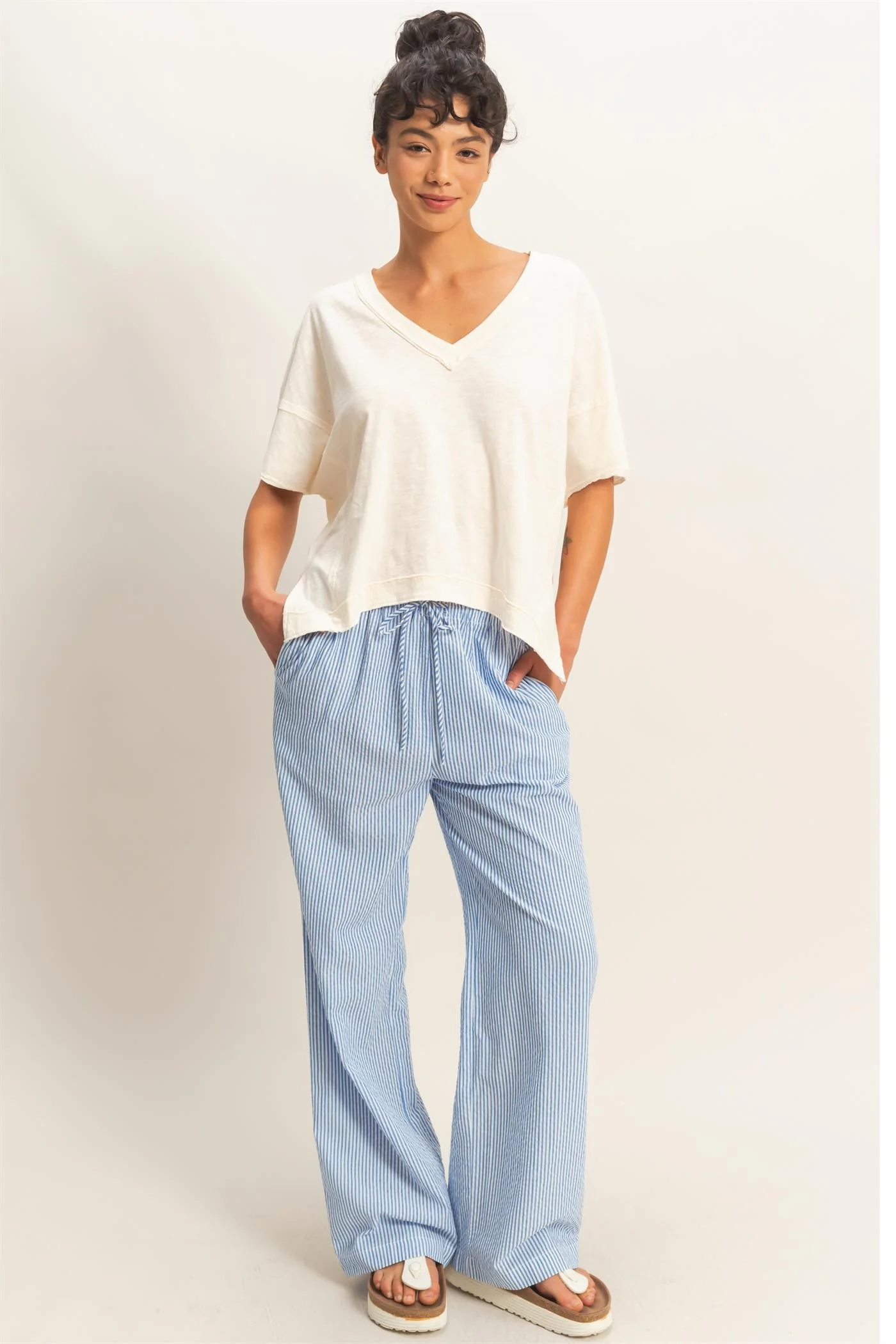 Arianne Striped Wide Leg Pants - Image 8