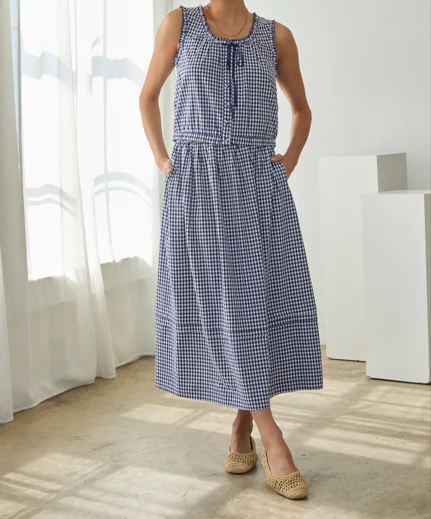 Audrey Gingham Midi Skirt - Image 3