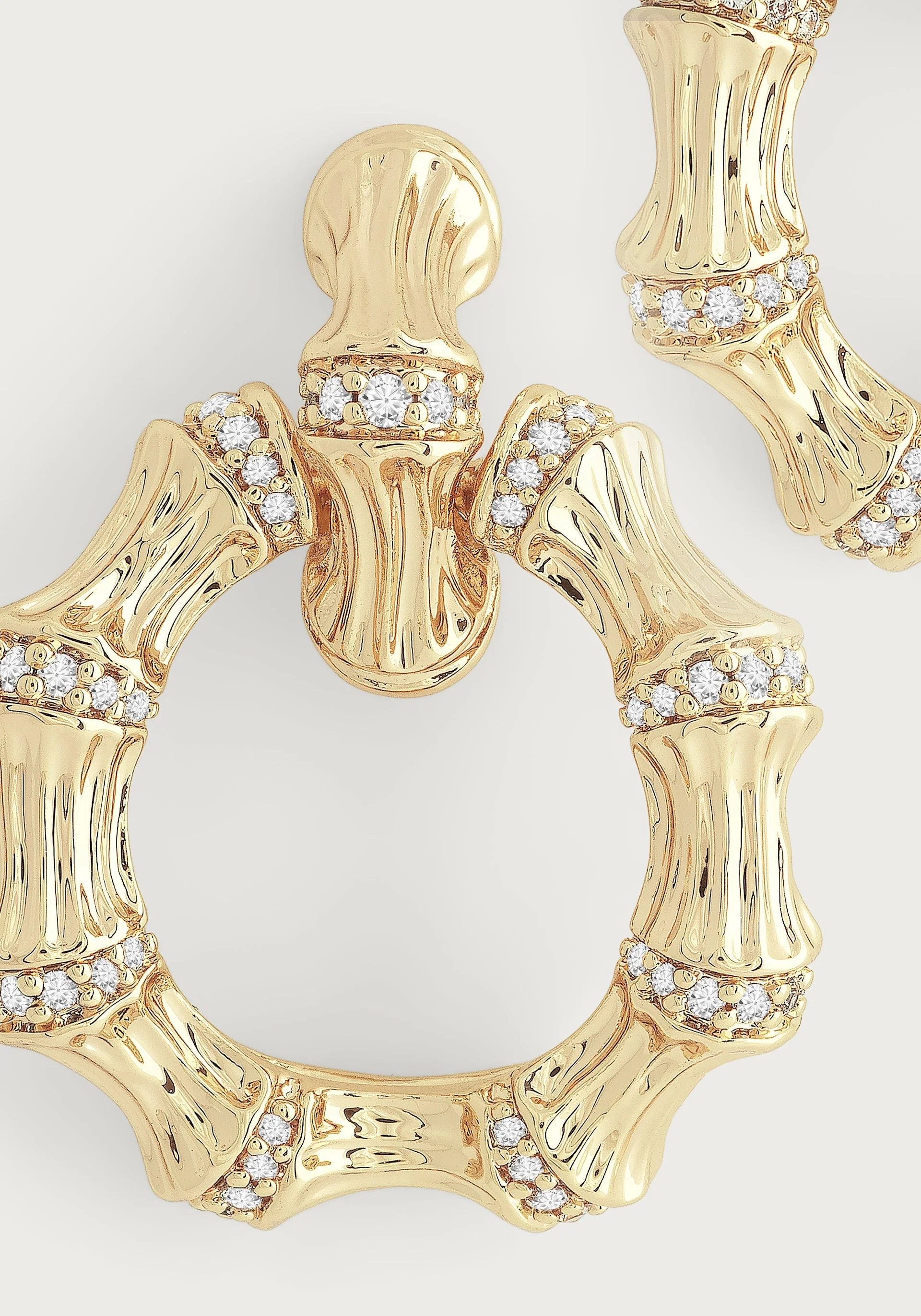 Bamboo Double Hoop Earrings - Image 2