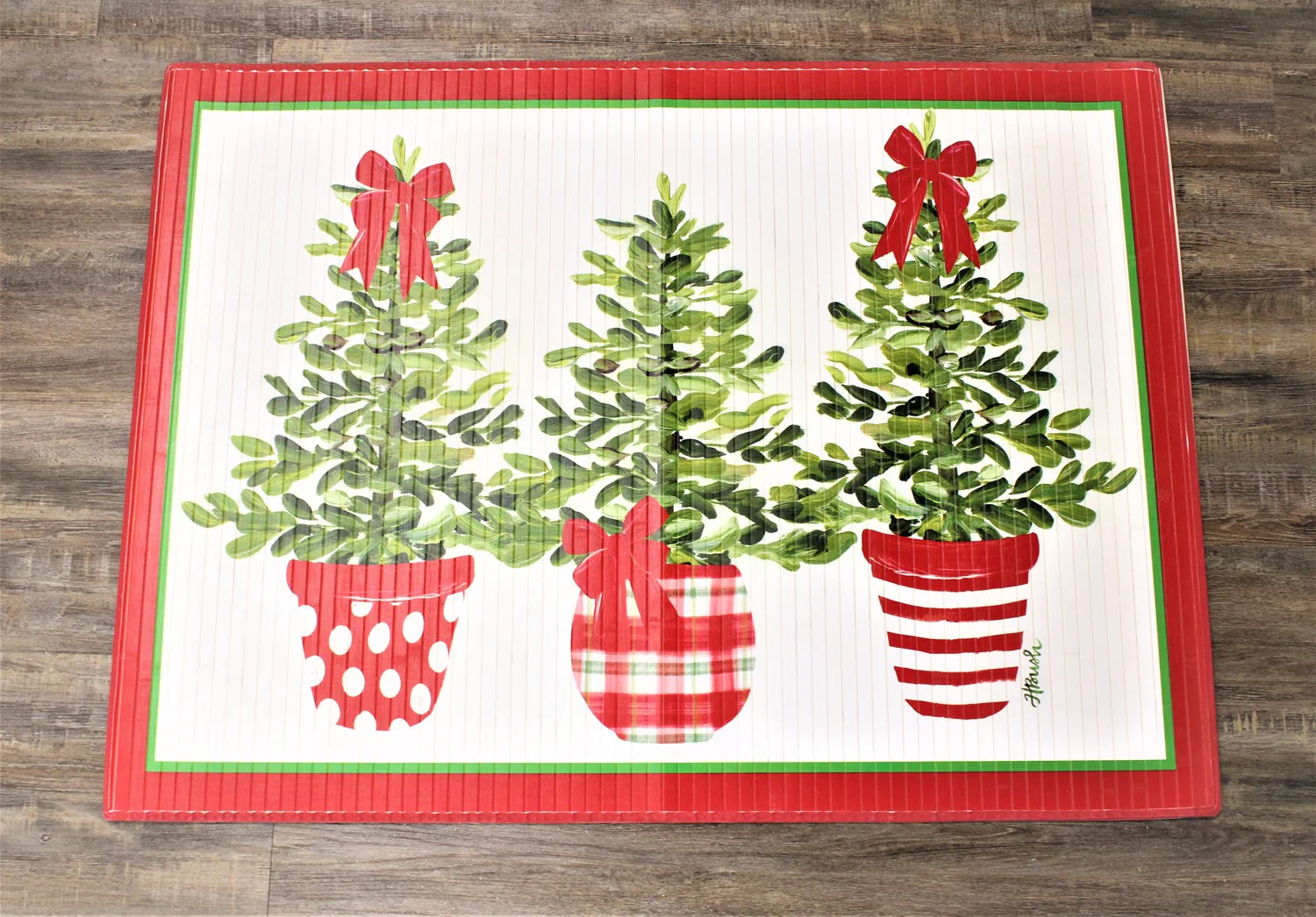 Bamboo Mat, Topiary Tree x3