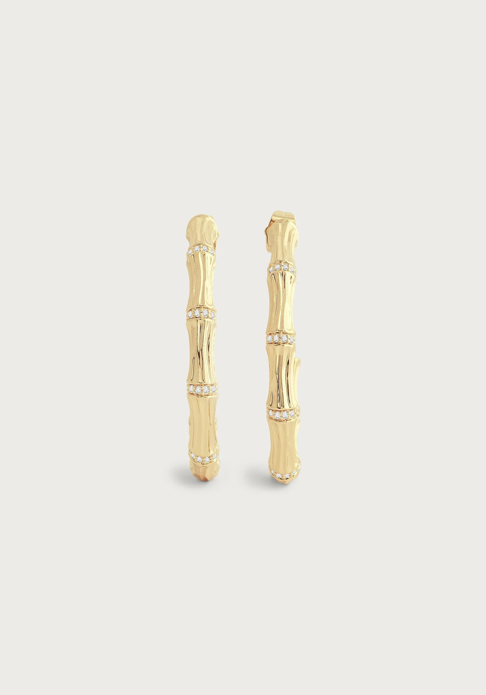 Bamboo Single Hoop Earrings - Image 3