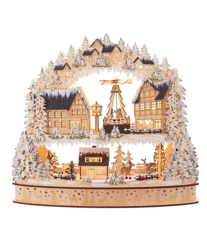 Battery-Operated LED Village