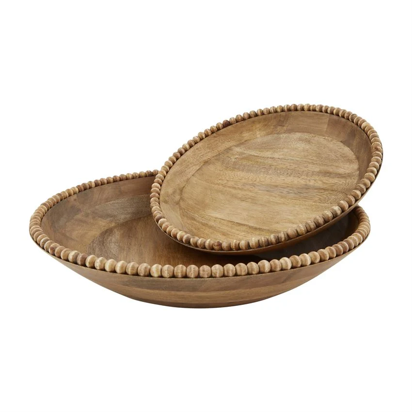 Wood Beaded Nested Bowls - Image 3