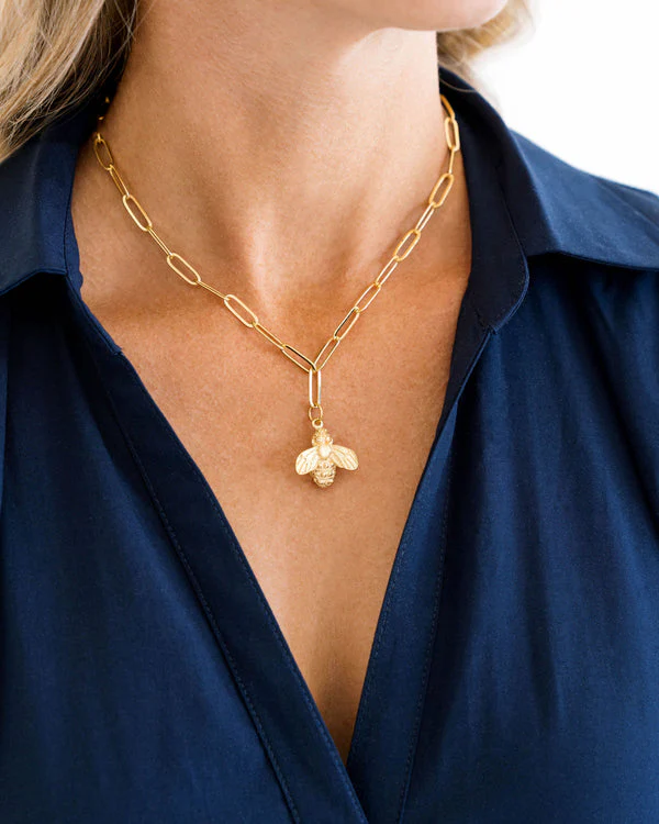 Bee Paperclip Necklace - Image 2