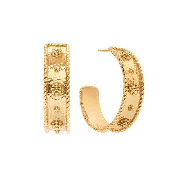 Berry Classic Medium Hoop Earrings - Gold - Image 3