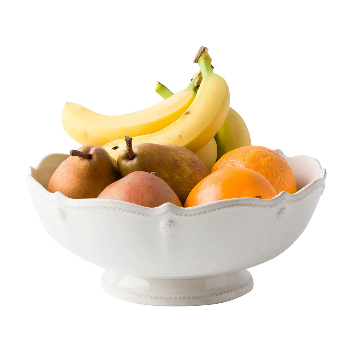 Berry & Thread Footed Fruit Bowl - Whitewash - Image 3