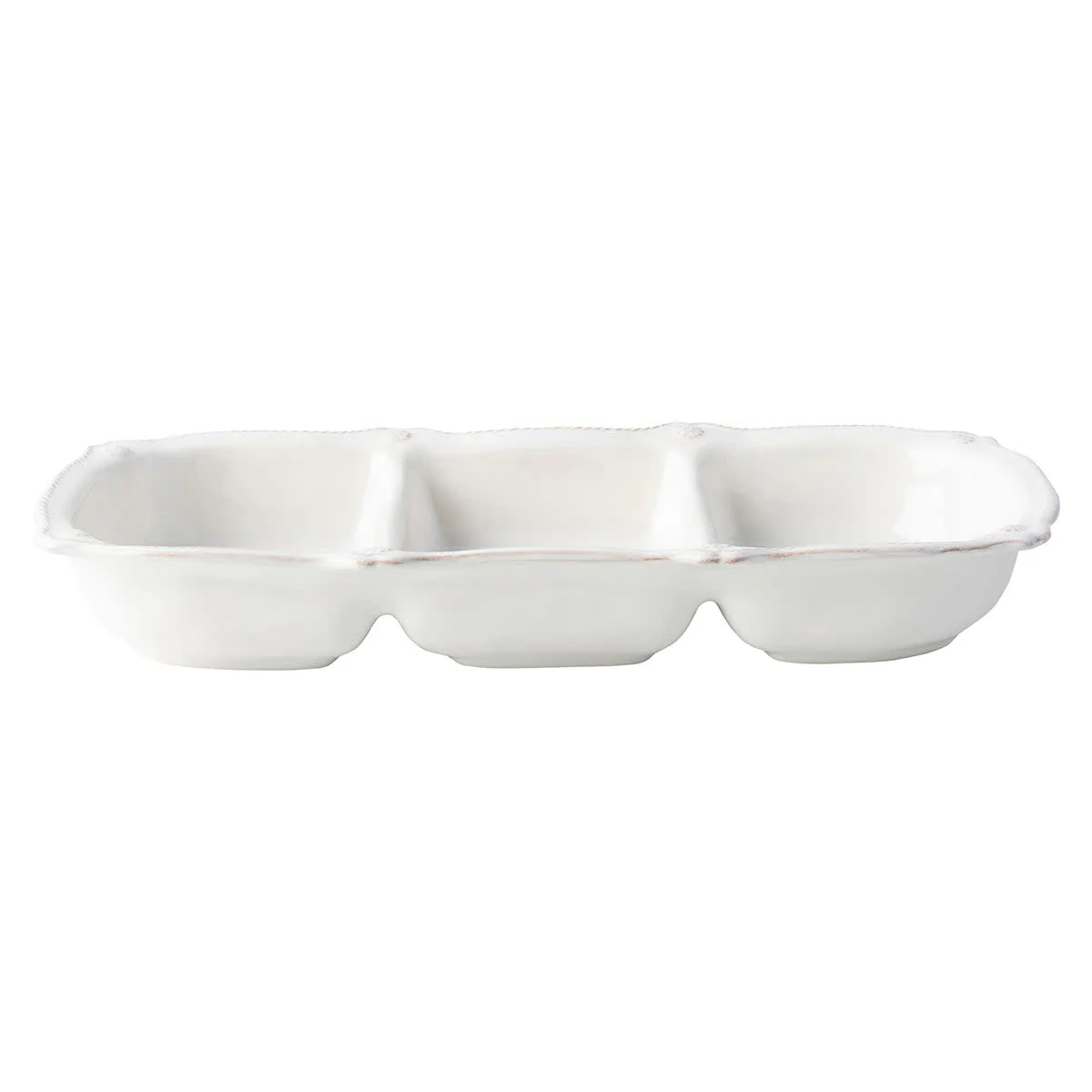 Berry & Thread Triple Server - Whitewash