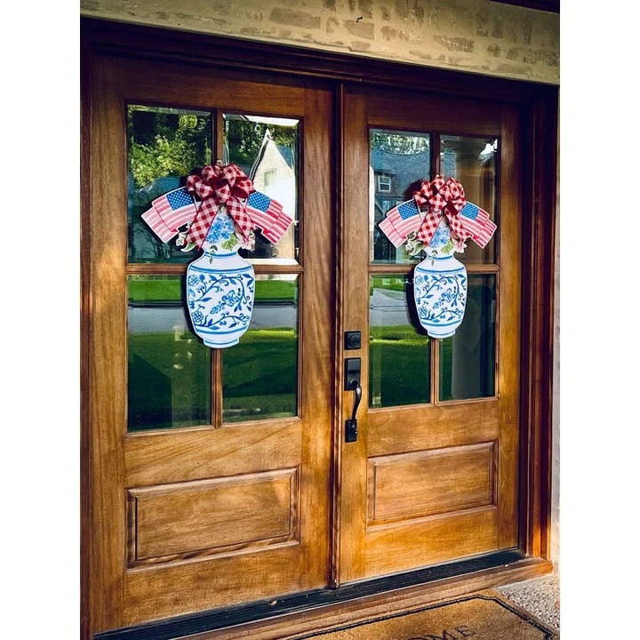 Betsy Ross Patriotic Flag Vase Door Hanger - Image 2