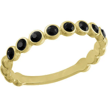 Black Infinity Gold Layers Ring - Image 4