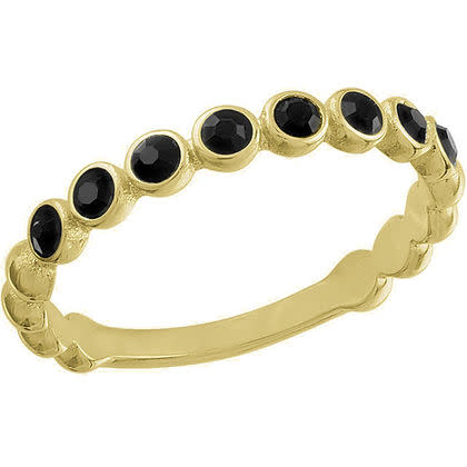 Black Infinity Gold Layers Ring - Image 6