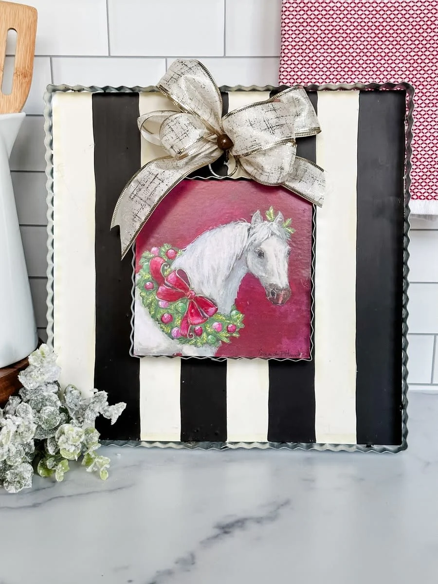 Black & White Striped Mini Gallery Display Board - Image 4