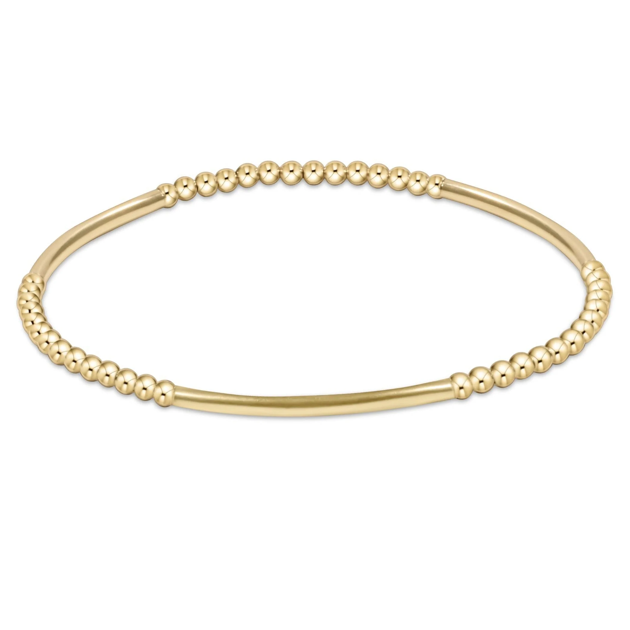 Bliss Bar Gold Pattern 2.5mm Bead Bracelet - Image 2
