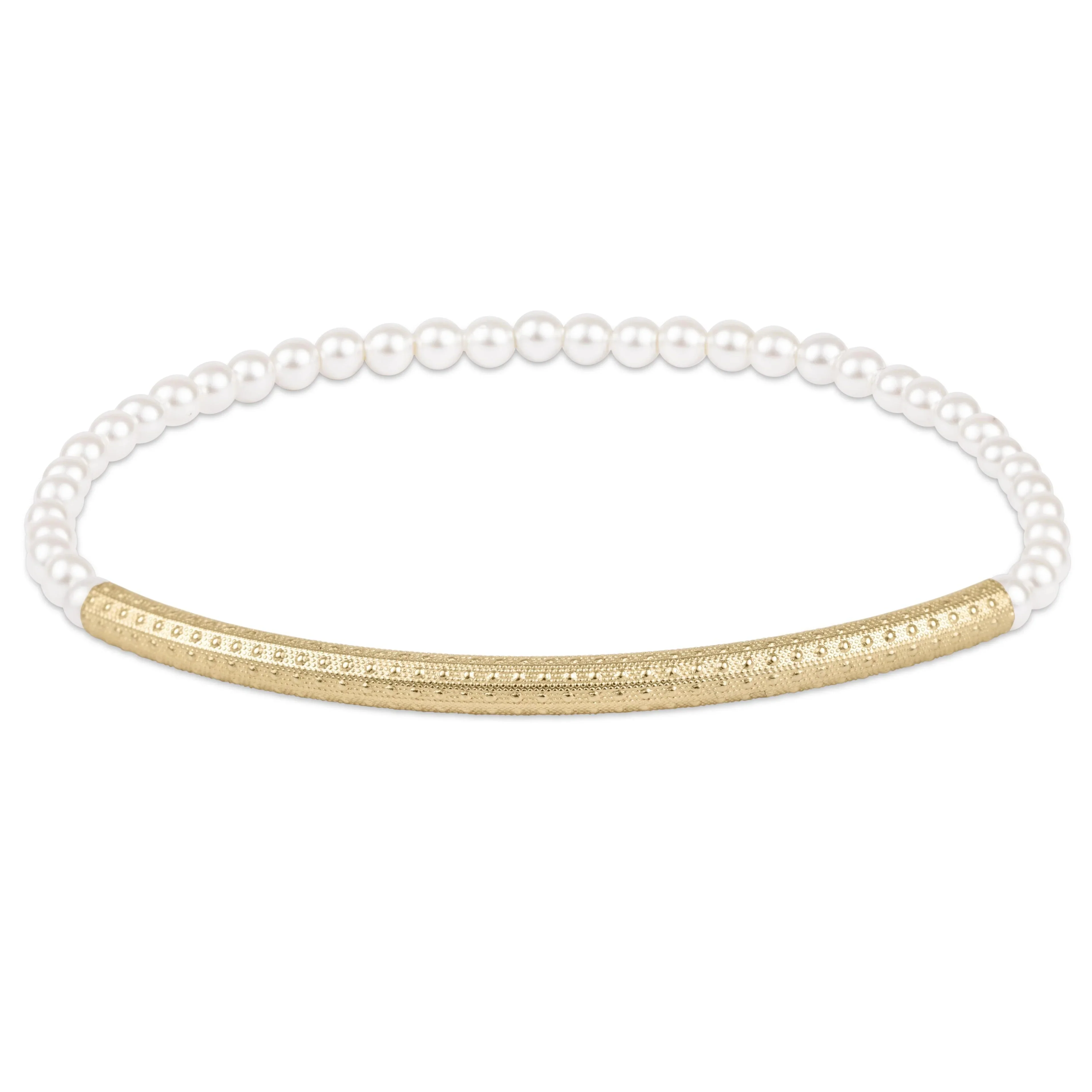 Bliss Bar Textured Pearl 3mm Bracelet