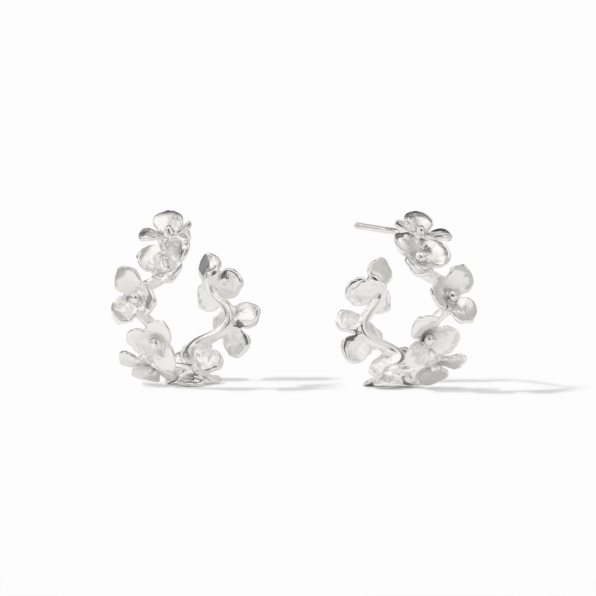 Bloom Hoop Silver Earrings - Image 2