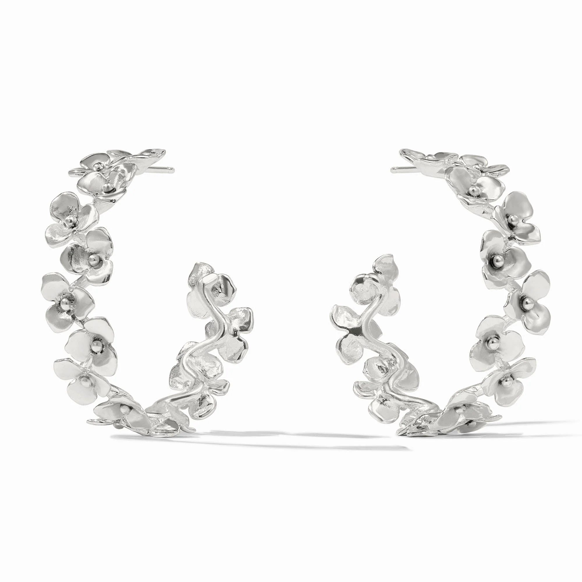 Bloom Hoop Silver Earrings - Image 4