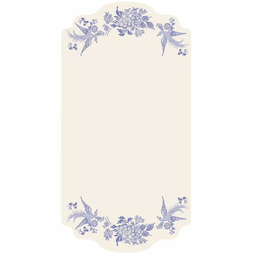 Blue Asiatic Pheasants Table Card