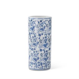 Blue & White Chinoiserie Cylinder Vase - Sold Individually - Image 2