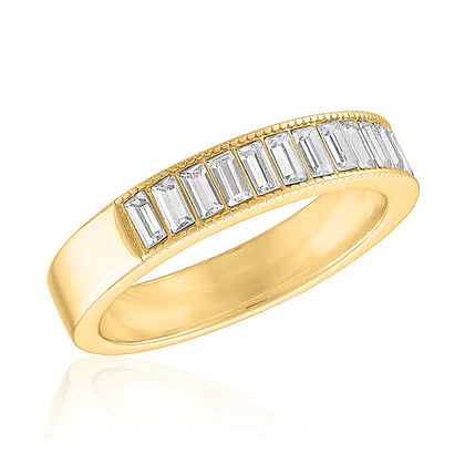 Bold Baugette Gold Layers Rings - Image 5