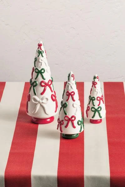Bow Ceramic Christmas Trees - Image 2