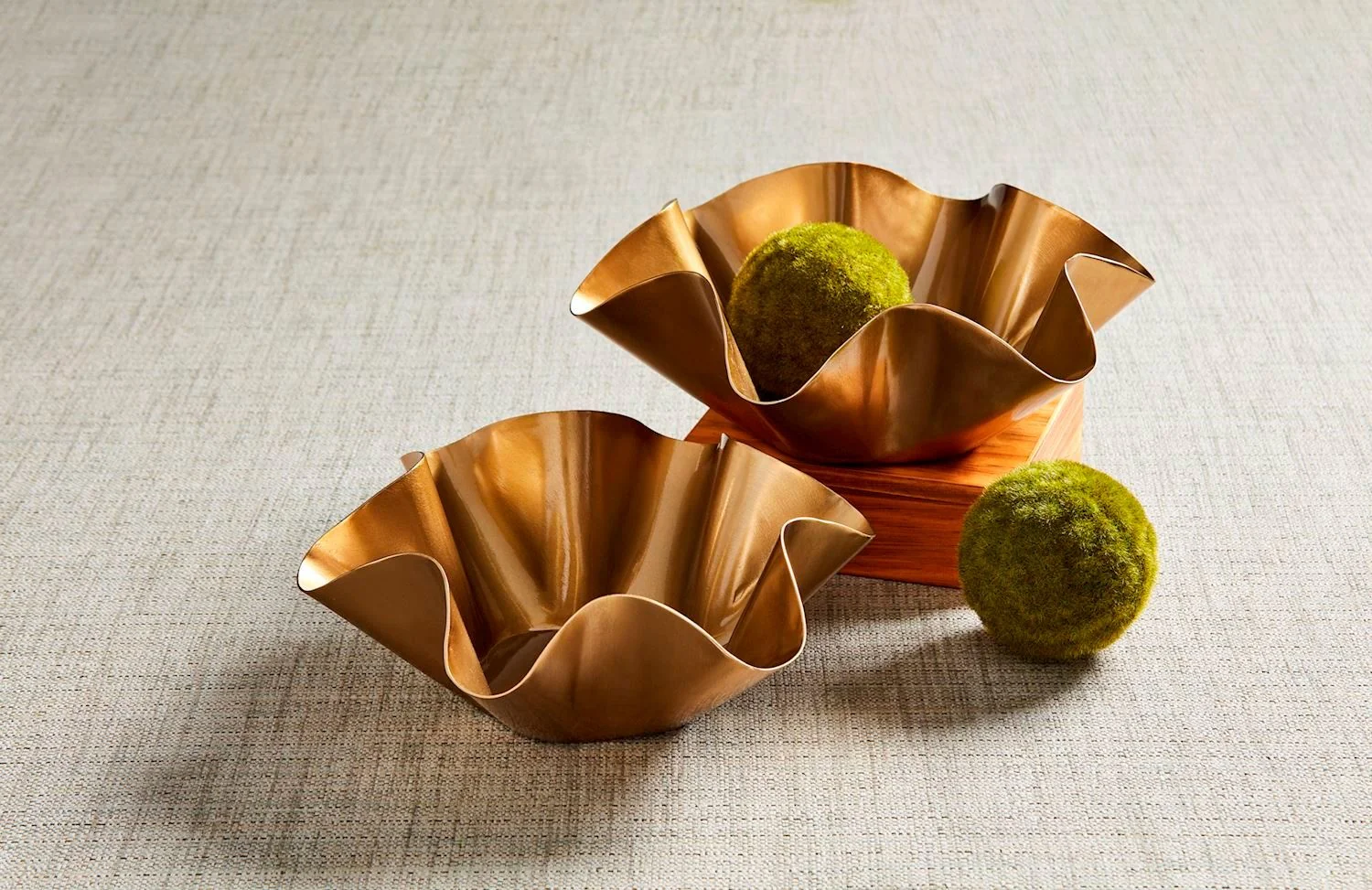 Brass Ruffle Bowl