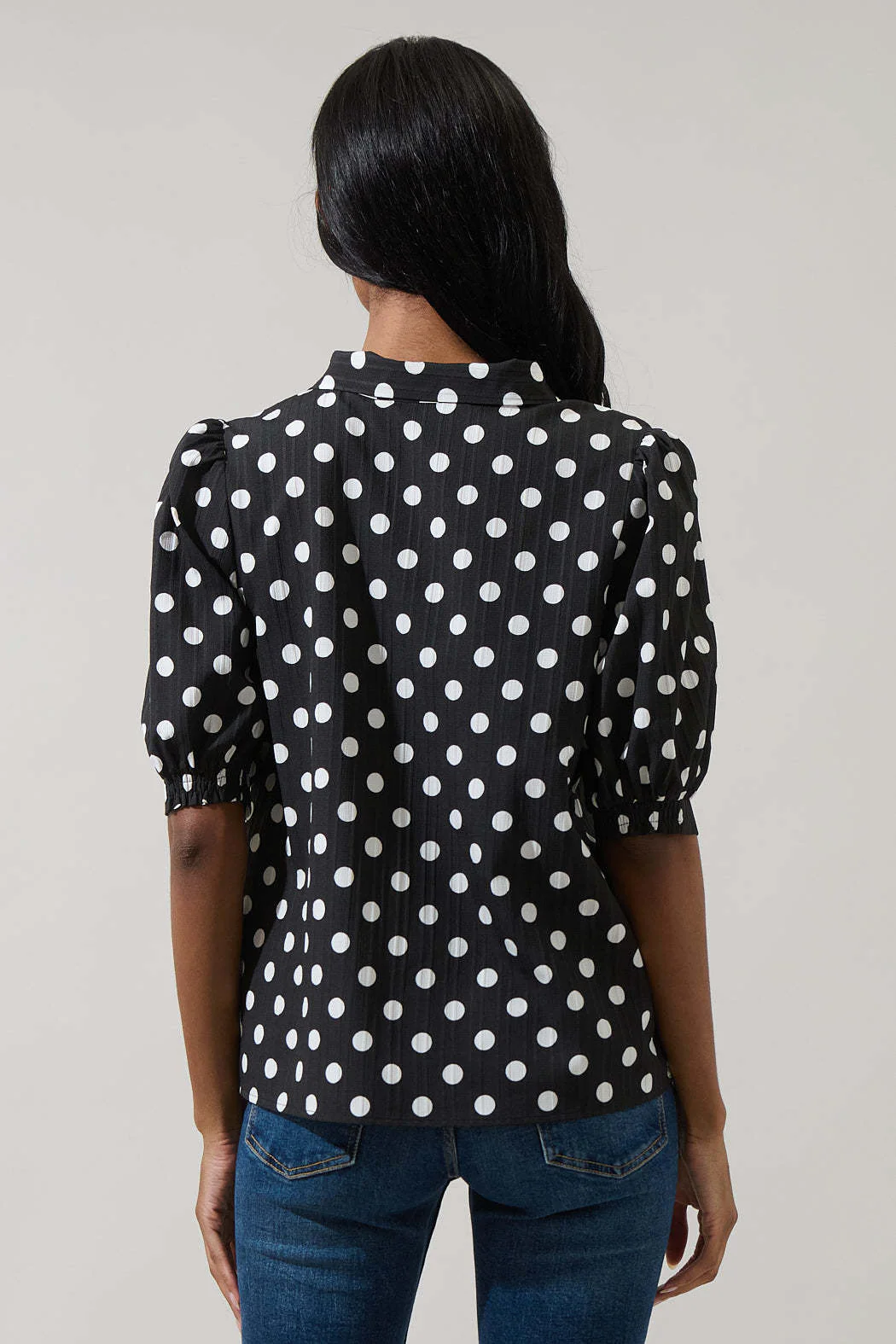 Bremen Dot Conley Button Down Blouse - Image 3