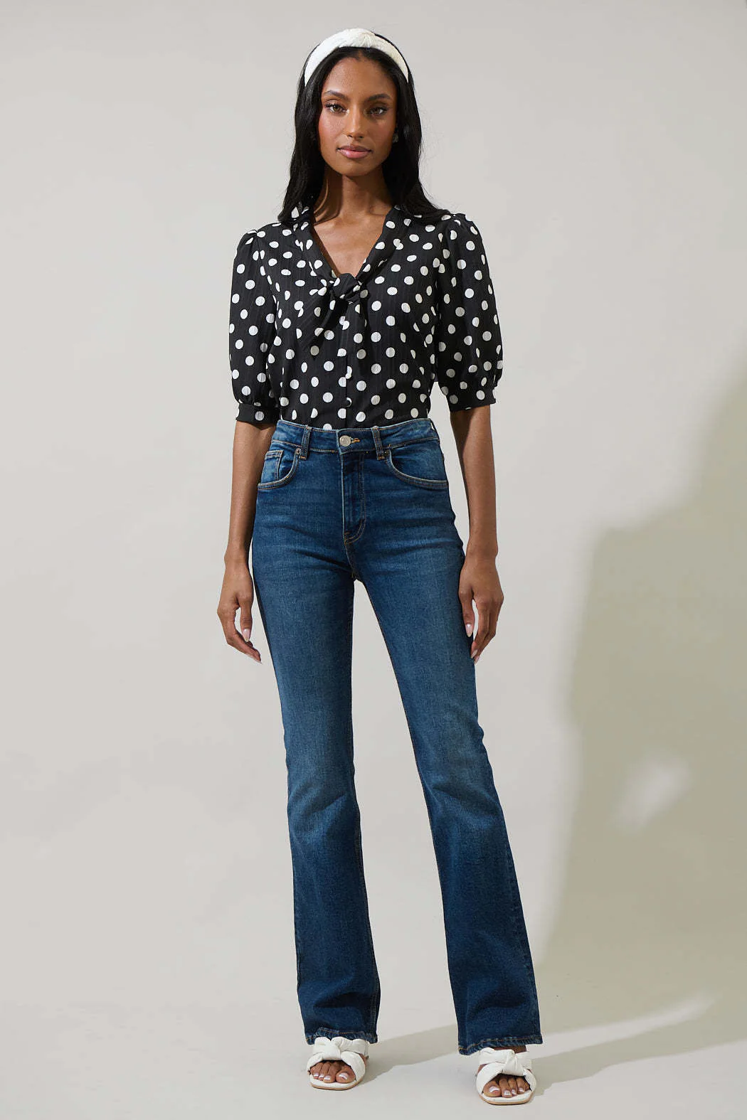 Bremen Dot Conley Button Down Blouse - Image 5