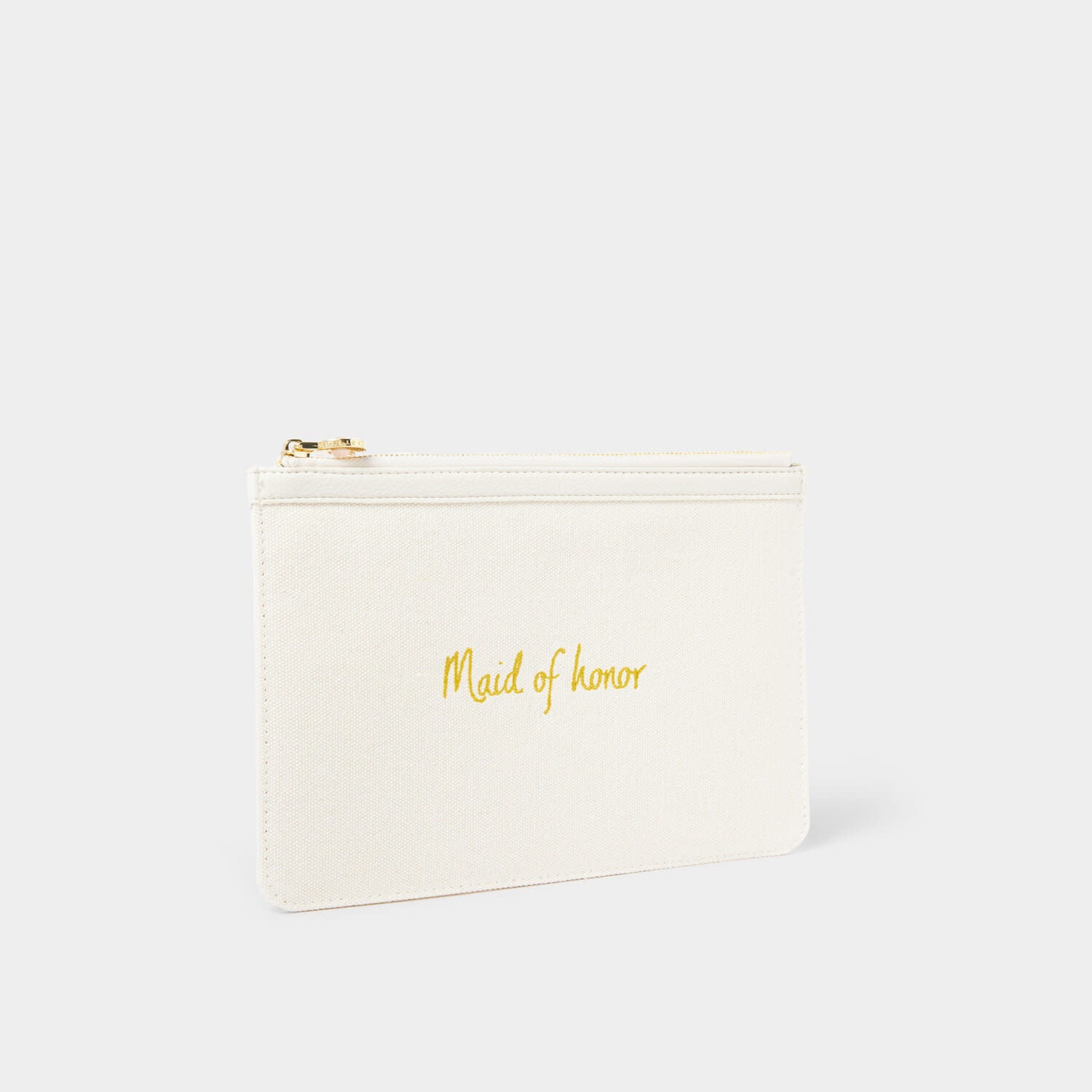 Bridal Canvas Pouch Maid Of Honor - Off White