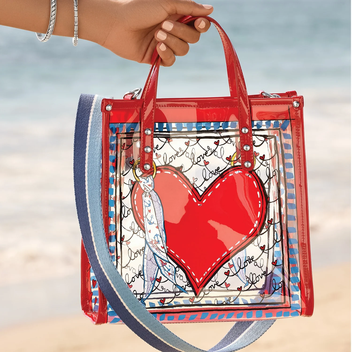Brighton Striped Love Clear Vinyl Tote Gift with Purchase - Image 3