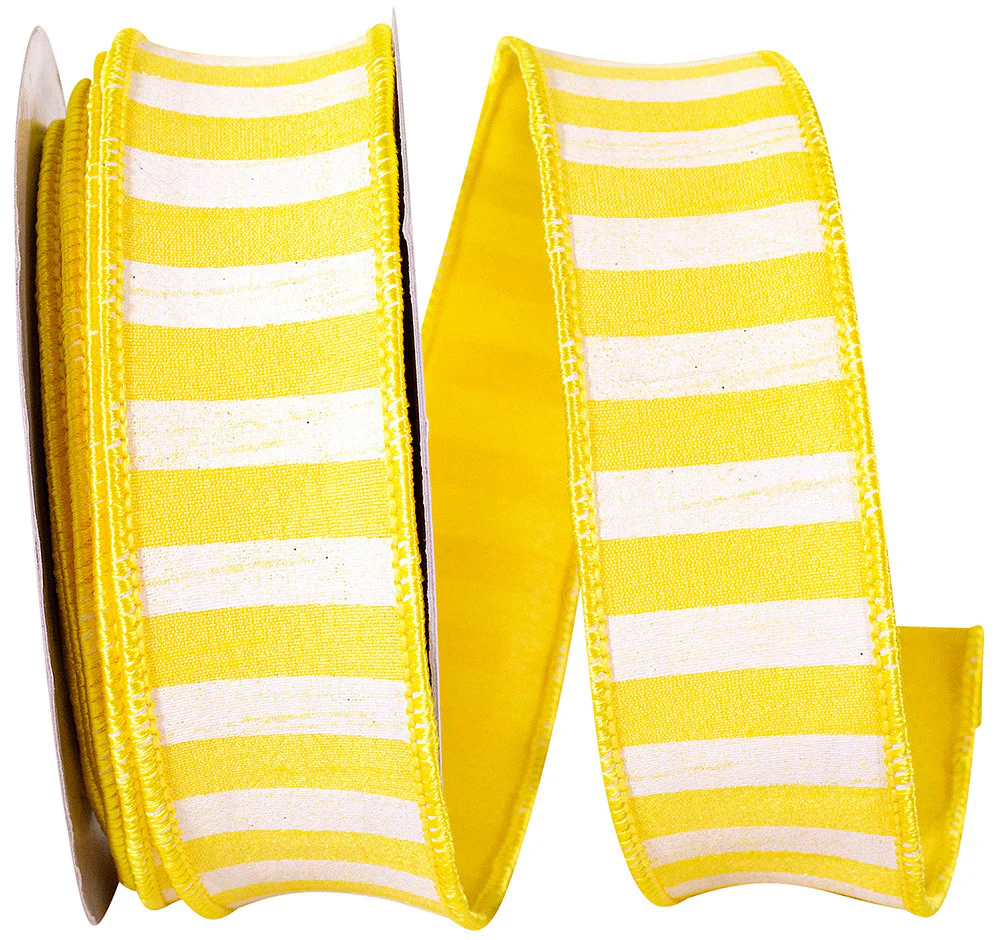 1-1/2 Inch Cabana Stripe Horizontal Dupioni Lux Wired Edge - Image 4