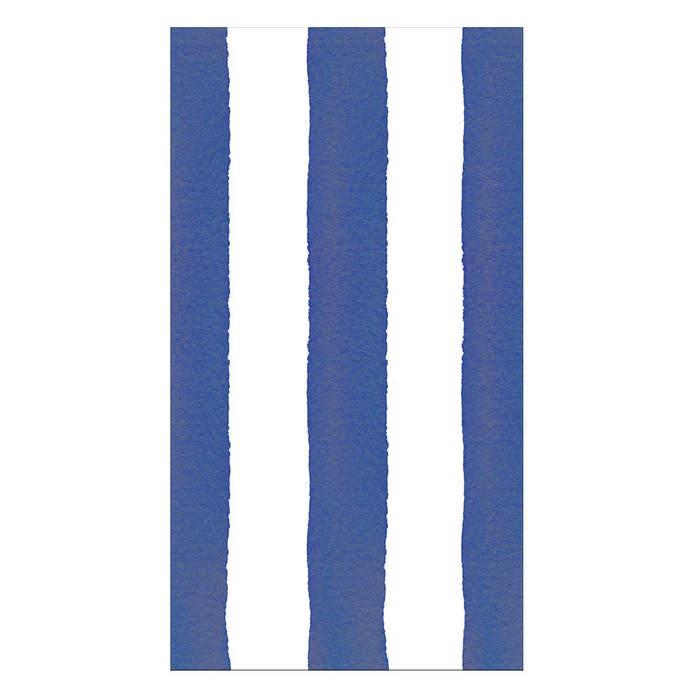 Cafe Stripe Navy Paper Linen Guest Towels