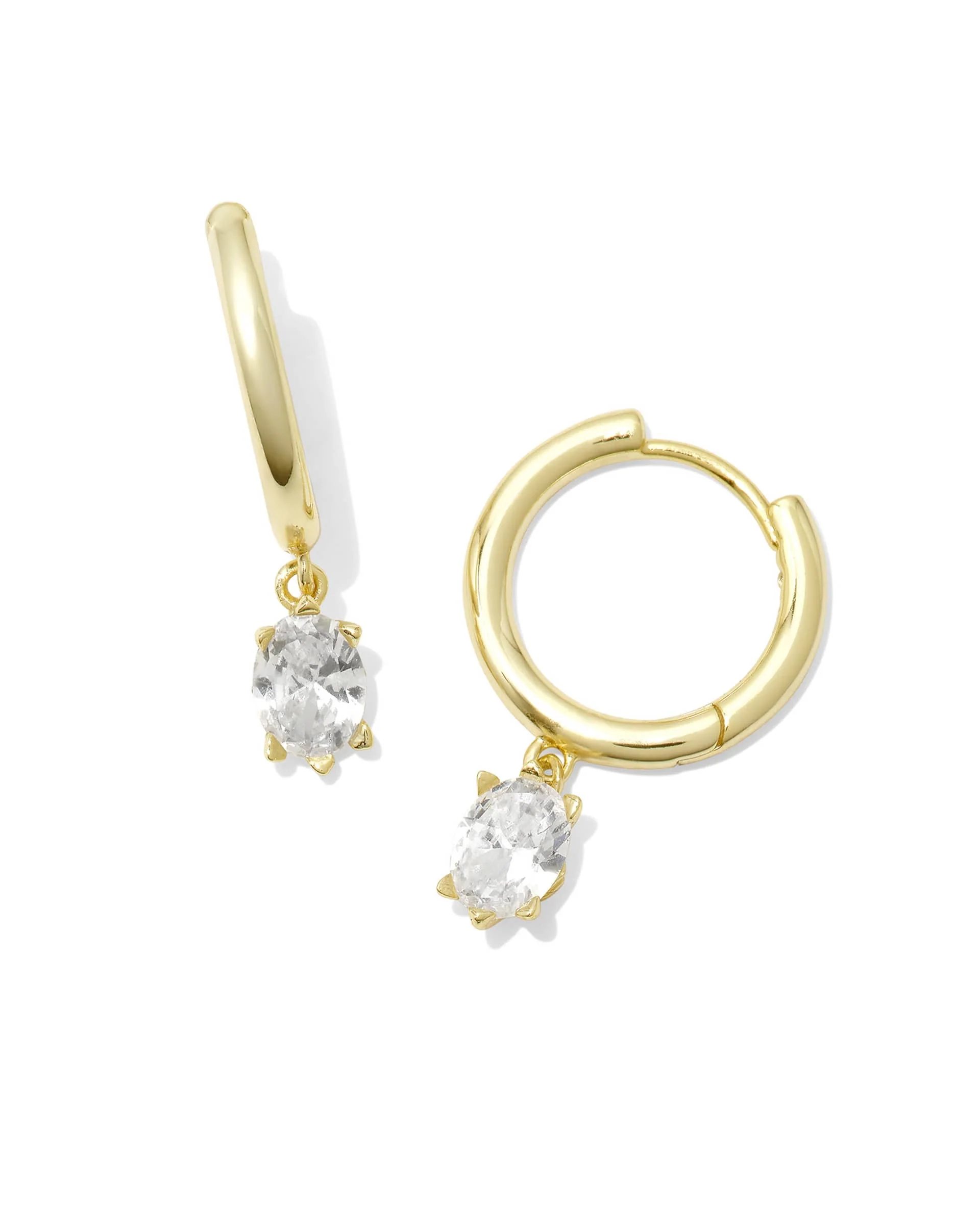 Cailin Single Stone Huggie Earrings