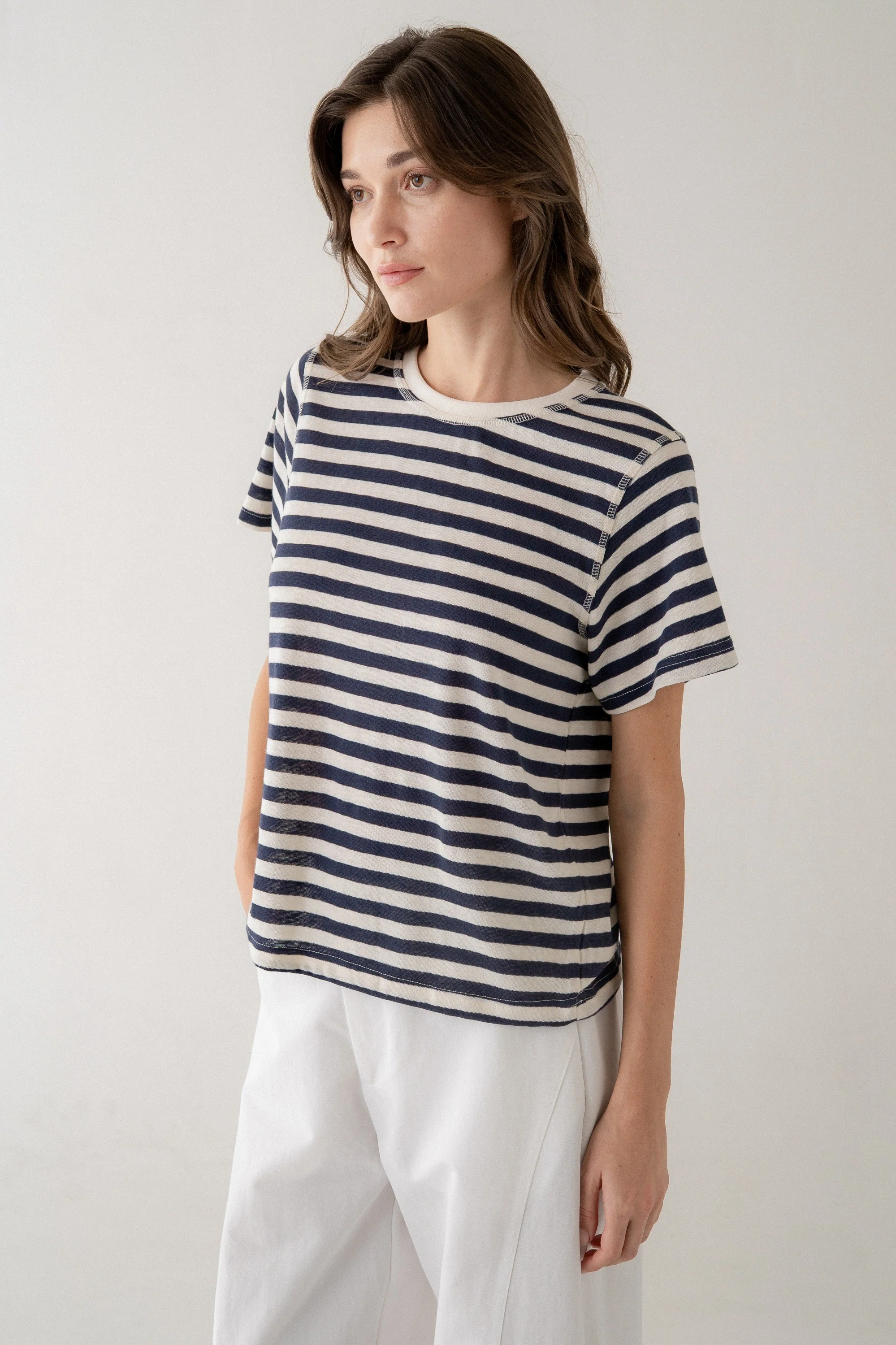 Camila Classic Bold Stripe Crew Tee - Image 3