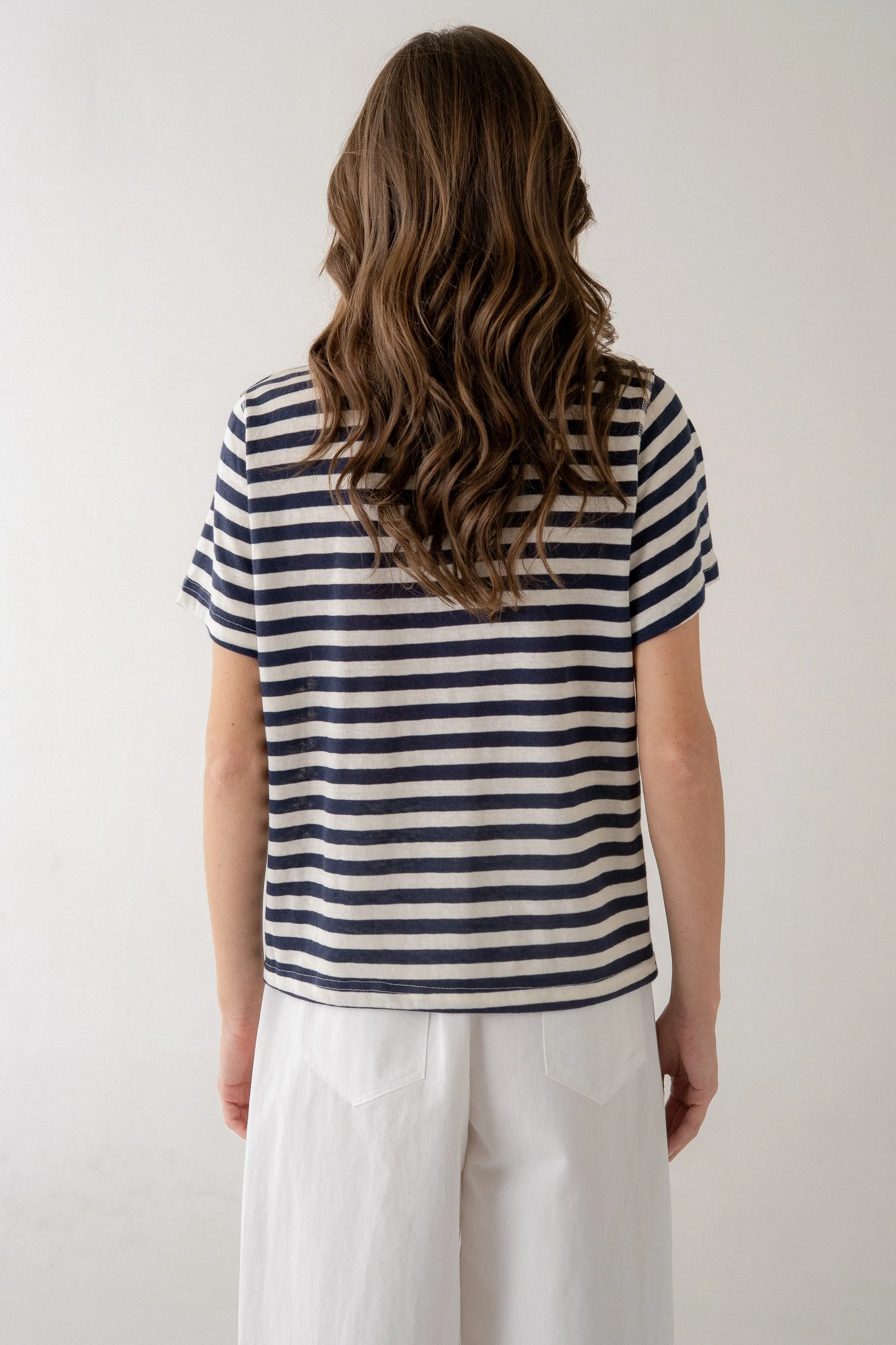 Camila Classic Bold Stripe Crew Tee - Image 4