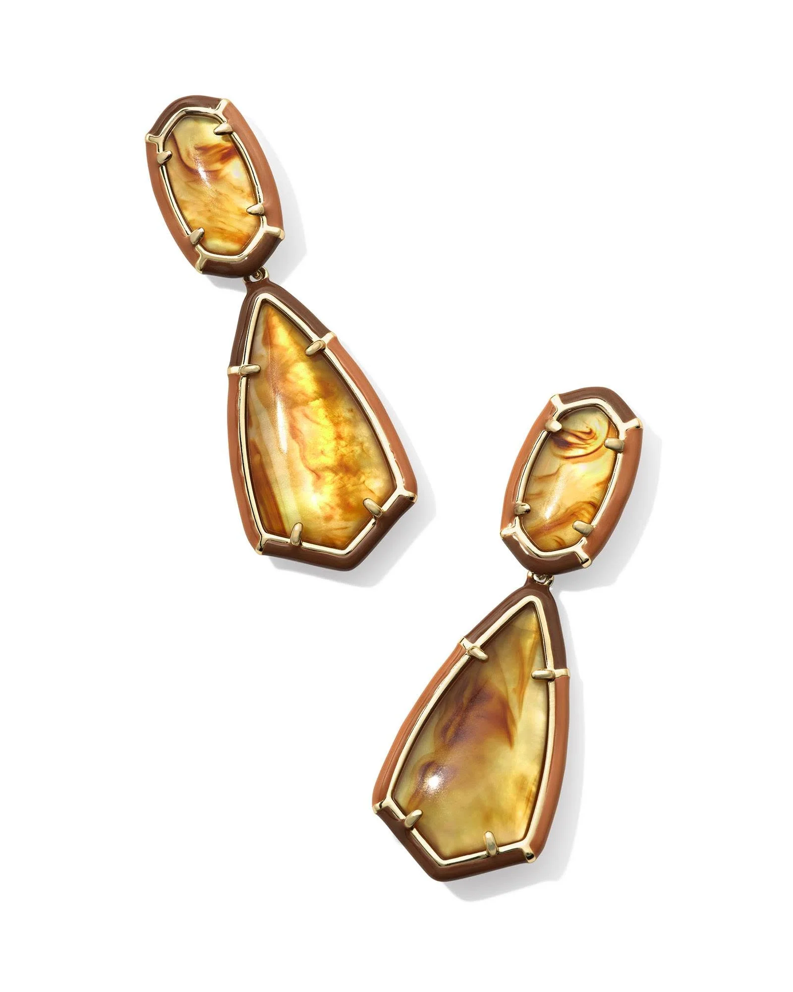 Camry Enamel Frame Statement Earrings - Image 3