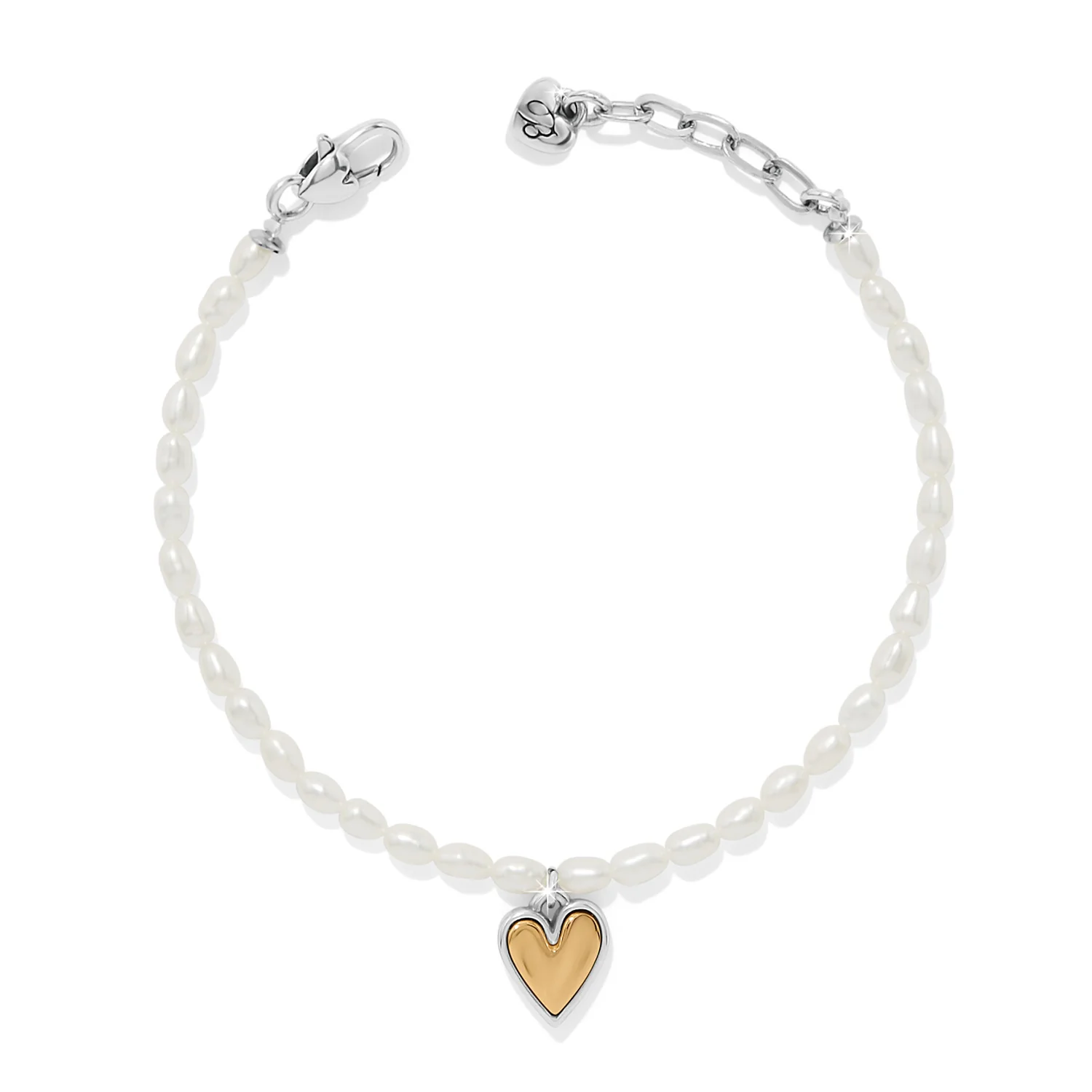 Cascade Embrace Pearl Heart Bracelet - Image 2