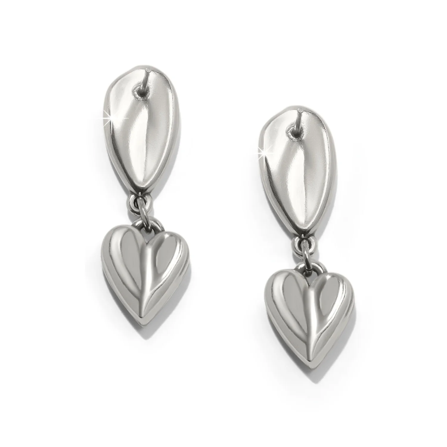 Cascade Heart Unity Post Drop Earrings - Image 2