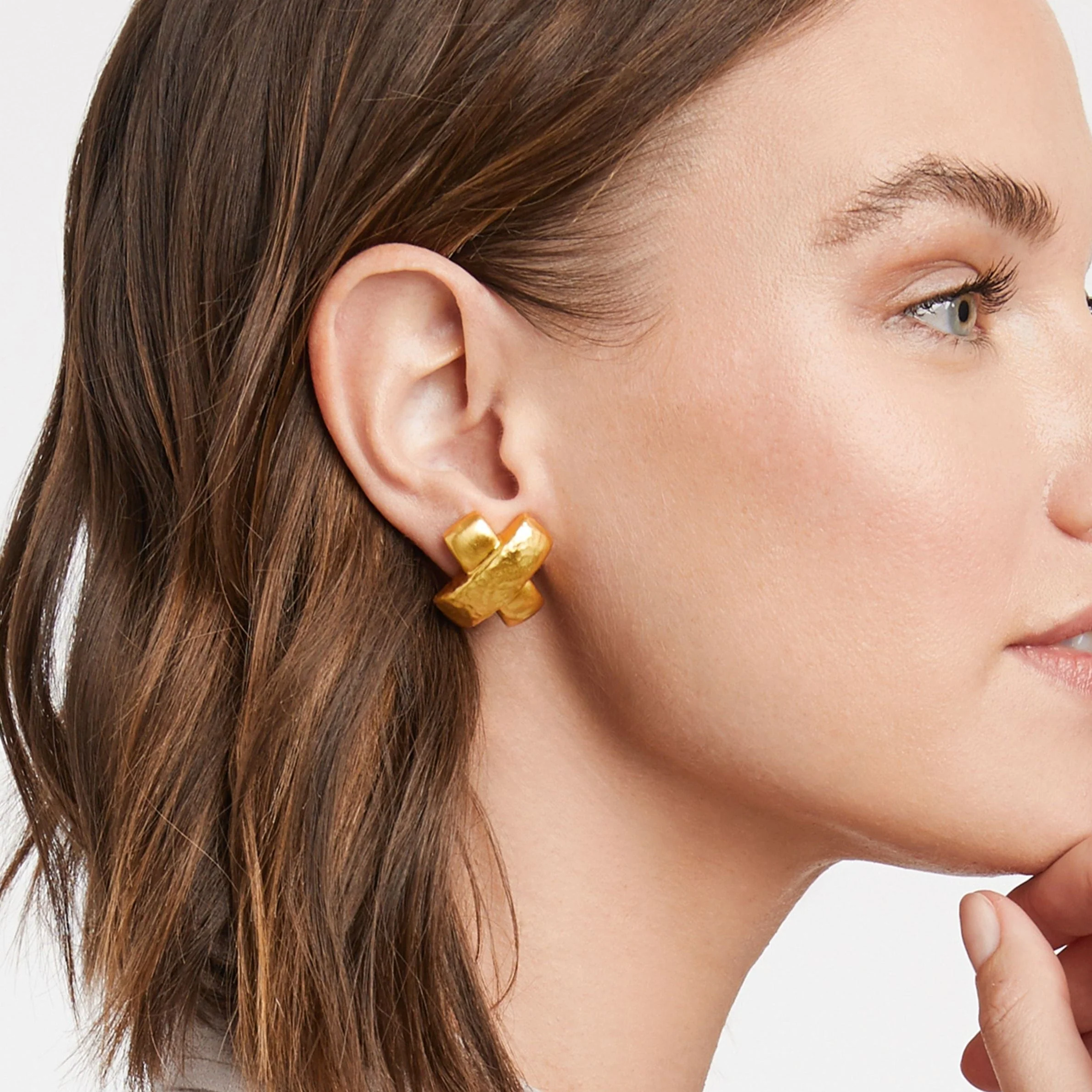 Catalina X Earring Gold - Image 5